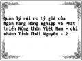 Quản lý rủi ro tỷ giá của Ngân hàng Nông nghiệp và Phát triển Nông thôn Việt Nam – chi nhánh Tỉnh Thái Nguyên - 2