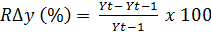 2 4 Trong đó Yt Số liệu kỳ phân tích Yt 1 Số liệu kỳ gốc R Tốc độ thay 4