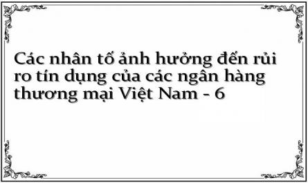 Các nhân tố ảnh hưởng đến rủi ro tín dụng của các ngân hàng thương mại Việt Nam - 6