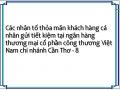Các nhân tố thỏa mãn khách hàng cá nhân gửi tiết kiệm tại ngân hàng thương mại cổ phần công thương Việt Nam chi nhánh Cần Thơ - 8