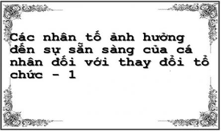 Các nhân tố ảnh hưởng đến sự sẵn sàng của cá nhân đối với thay đổi tổ chức - 1