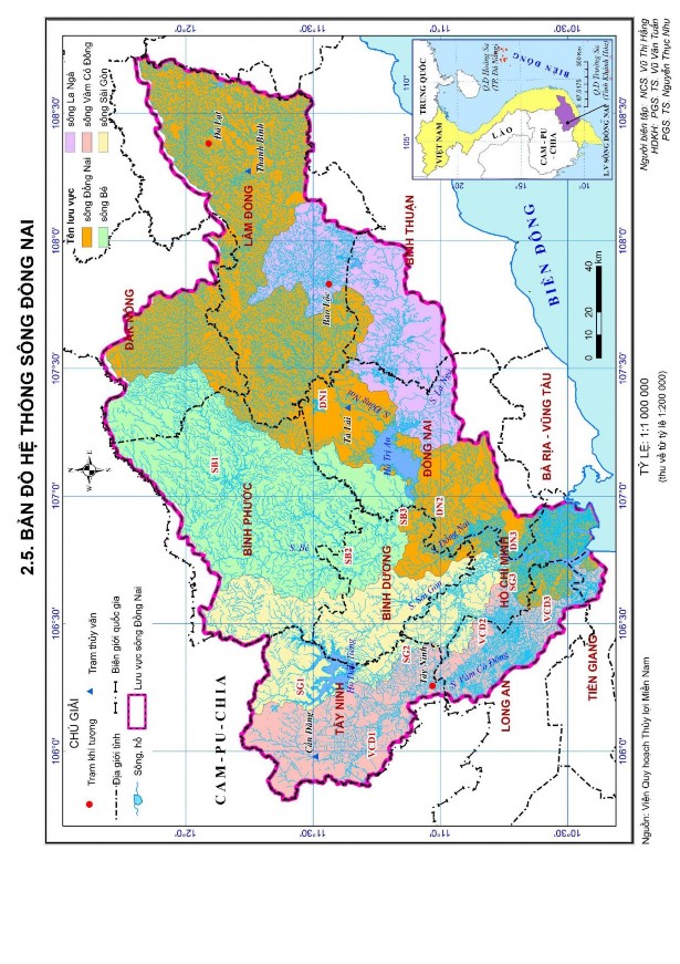 Sông Bé là phụ lưu lớn nhất bên bờ phải bắt nguồn từ phía Tây của Nam Tây 5