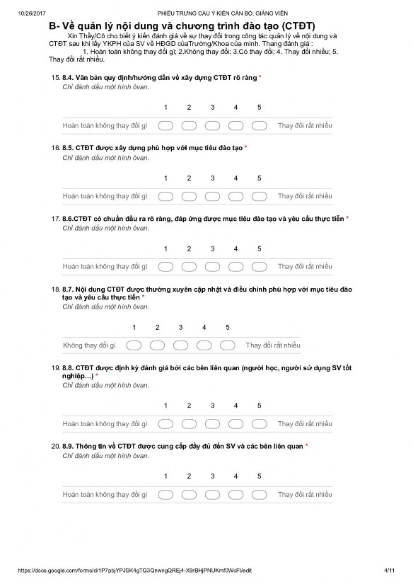 Tác động của ý kiến phản hồi của sinh viên đến quản lý đào tạo đại học ở Đại học Quốc gia Hà Nội - 26 1