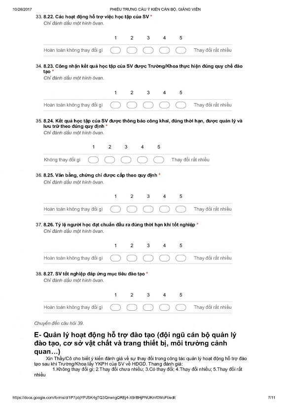 Tác động của ý kiến phản hồi của sinh viên đến quản lý đào tạo đại học ở Đại học Quốc gia Hà Nội - 26 4