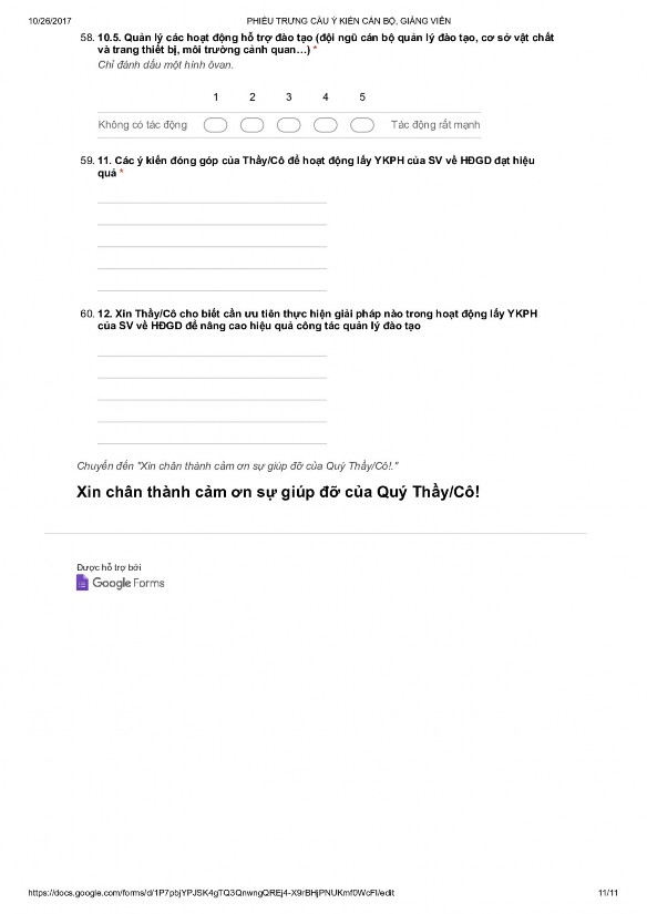 Tác động của ý kiến phản hồi của sinh viên đến quản lý đào tạo đại học ở Đại học Quốc gia Hà Nội - 26 8