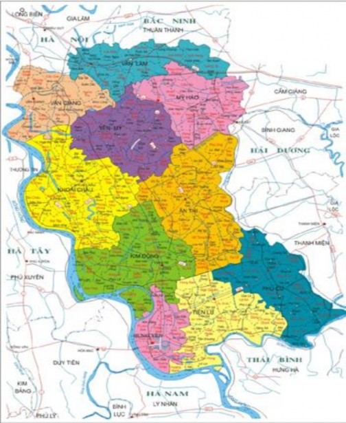 Hình 1 3 Bản đồ hành chính tỉnh Hưng Yên Tăng cường tuân thủ điều trị 2