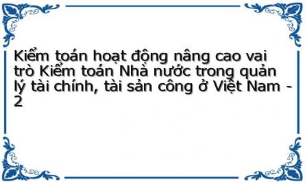 Kiểm toán hoạt động nâng cao vai trò Kiểm toán Nhà nước trong quản lý tài chính, tài sản công ở Việt Nam - 2