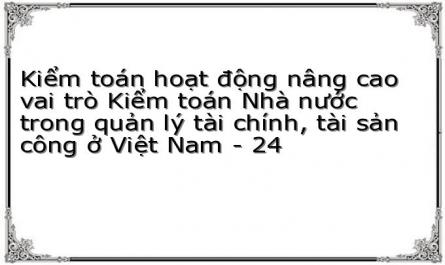 Kiểm toán hoạt động nâng cao vai trò Kiểm toán Nhà nước trong quản lý tài chính, tài sản công ở Việt Nam - 24