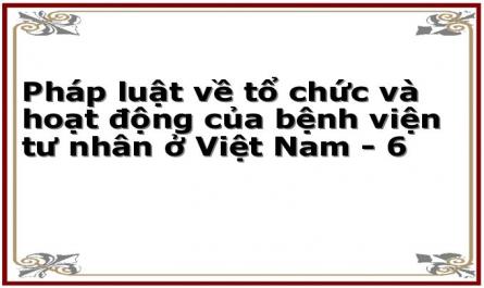 Pháp luật về tổ chức và hoạt động của bệnh viện tư nhân ở Việt Nam - 6