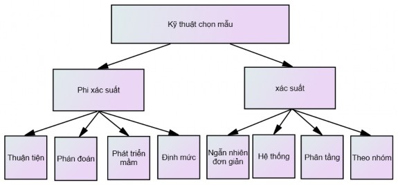 Có nhiều phương pháp chọn mẫu được sử dụng cho các luận án nghiên cứu khoa 1