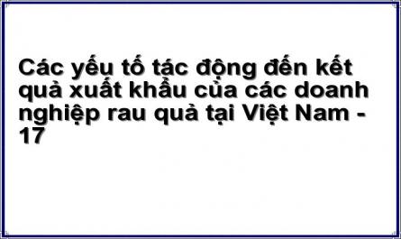 Các yếu tố tác động đến kết quả xuất khẩu của các doanh nghiệp rau quả tại Việt Nam - 17