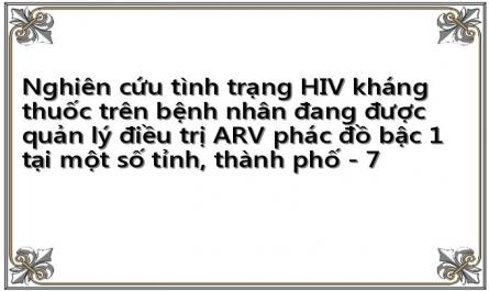 Cách Tính Các Chỉ Số Cảnh Báo Sớm Hiv Kháng Thuốc