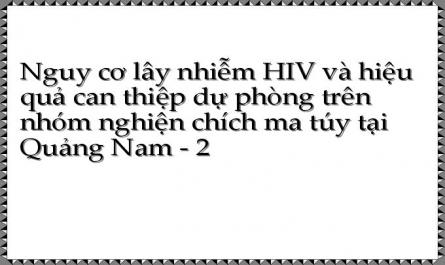 Nguy cơ lây nhiễm HIV và hiệu quả can thiệp dự phòng trên nhóm nghiện chích ma túy tại Quảng Nam - 2