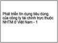 Phát triển tín dụng tiêu dùng của công ty tài chính trực thuộc NHTM ở Việt Nam