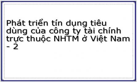 Phát triển tín dụng tiêu dùng của công ty tài chính trực thuộc NHTM ở Việt Nam - 2