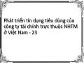 Phát triển tín dụng tiêu dùng của công ty tài chính trực thuộc NHTM ở Việt Nam - 23