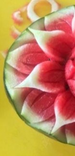 Hoa thược dược tỉa trên dưa hấu BÀI 2 GỎI NGÓ SEN Công thức cho 1 dĩa 10 12