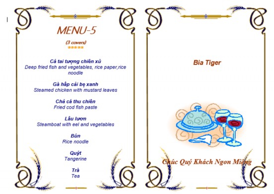 Đến họ các thông tin có tác dụng quảng cáo 3 Một Số Loại Mẫu Thực Đơn 6