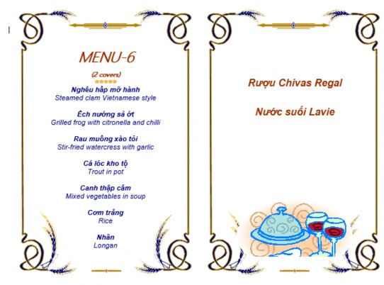 Đến họ các thông tin có tác dụng quảng cáo 3 Một Số Loại Mẫu Thực Đơn 7