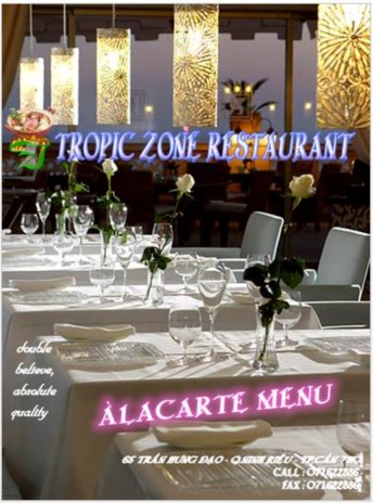 Là bảng ghi đầy đủ tên các món ăn thức uống nhà hàng có khả năng cung ứng 4