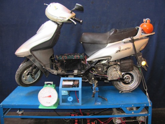 Hình 63 Kết nối xe gắn máy lai trên thiết bị đo công suất n vòng phút Động 3