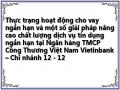 Thực trạng hoạt động cho vay ngắn hạn và một số giải pháp nâng cao chất lượng dịch vụ tín dụng ngắn hạn tại Ngân hàng TMCP Công Thương Việt Nam Vietinbank – Chi nhánh 12 - 12