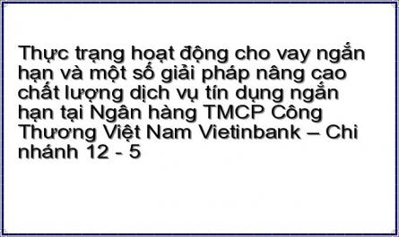 Giới Thiệu Về Ngân Hàng Tmcp Công Thương Việt Nam - Chi Nhánh 12