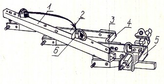 Hình 3 10 Khung cày treo 1 thanh tăng cường 2 thanh dọc bên trái 3 thanh dọc giữa 4 6