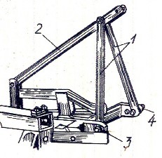 Hình 3 11 Bộ phận treo không điều chỉnh được 1 thanh trụ 2 thanh xiên 3 4 chốt 7