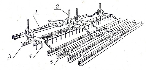Hình 3 22 Bừa trang ruộng khô 1 thanh ngang móc chữ A 2 tay điều chỉnh góc nghiêng 5