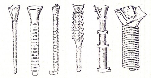 a b c d e f Hình 4 6 Các loại bộ phận dẫn hạt a kiểu lá thép xoắn b kiểu ống 10