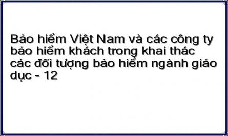 Bảo hiểm Việt Nam và các công ty bảo hiểm khách trong khai thác các đối tượng bảo hiểm ngành giáo dục - 12