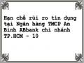Hạn chế rủi ro tín dụng tại Ngân hàng TMCP An Bình ABbank chi nhánh TP.HCM - 10