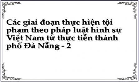 Các giai đoạn thực hiện tội phạm theo pháp luật hình sự Việt Nam từ thực tiễn thành phố Đà Nẵng - 2