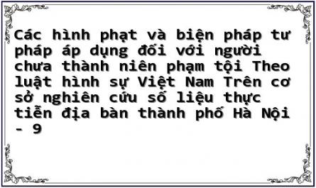 Các Biện Pháp Tư Pháp Áp Dụng Đối Với Người Chưa Thành Niên Phạm Tội