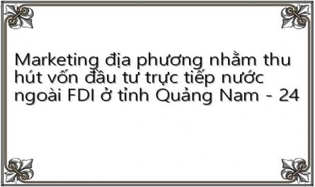 Marketing địa phương nhằm thu hút vốn đầu tư trực tiếp nước ngoài FDI ở tỉnh Quảng Nam - 24