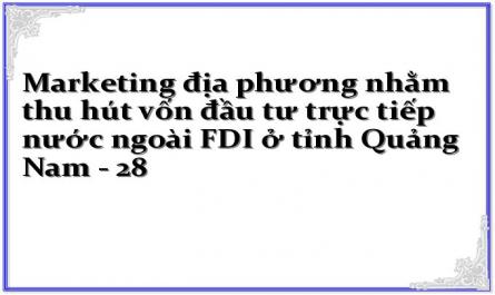 Marketing địa phương nhằm thu hút vốn đầu tư trực tiếp nước ngoài FDI ở tỉnh Quảng Nam - 28
