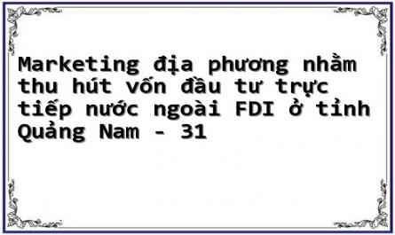 Marketing địa phương nhằm thu hút vốn đầu tư trực tiếp nước ngoài FDI ở tỉnh Quảng Nam - 31