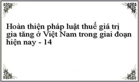 Hoàn thiện pháp luật thuế giá trị gia tăng ở Việt Nam trong giai đoạn hiện nay - 14