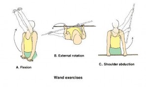 Hình 9 Bài tập gấp cánh tay hình A xoay ngoài hình B dạng vai thụ động với gậy 6