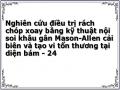 Nghiên cứu điều trị rách chóp xoay bằng kỹ thuật nội soi khâu gân Mason-Allen cải biên và tạo vi tổn thương tại diện bám - 24