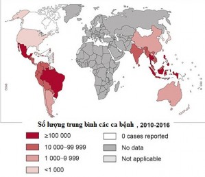 Hình 1 1 Phân bố tình hình SXHD trên thế giới giai đoạn 2010 2016 Nguồn theo 1