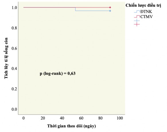 Biểu đồ 3 12 Đường cong Kaplan – Meier của tử vong theo chiến lược điều 2