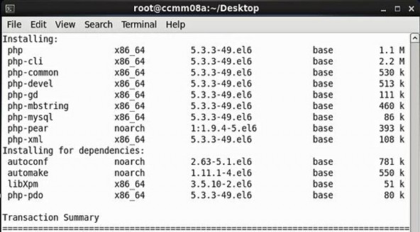 Hình 3 7 Cài đặt PHP Bước 7 Cài đặt Repo cho Zabbix 2 4 rpm ivh http repo zabbix com 8