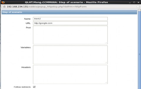 Hình 3 39 Điền các thông tin tạo Web Hình 3 40 Tạo xong web cho máy Zabbix Client 10