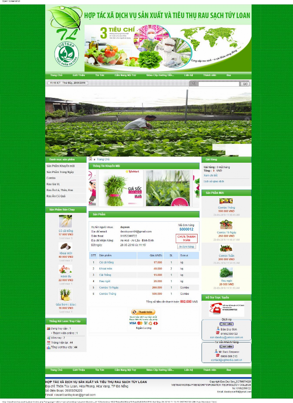 Hình 3 19 Giao diệ ệ n trang gử ử i thông tin đ đ ặ ặ t hàng 3 3 2 12 Trang thanh 4