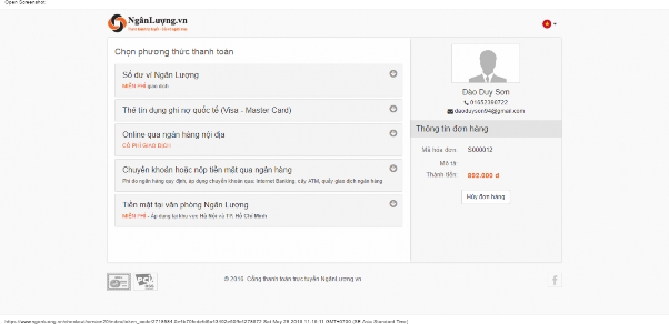 Hình 3 20 Giao diệ ệ n trang hanh toán bằ ằ ng ngân lư ư ợ ợ ng KẾT LUẬN VÀ 5