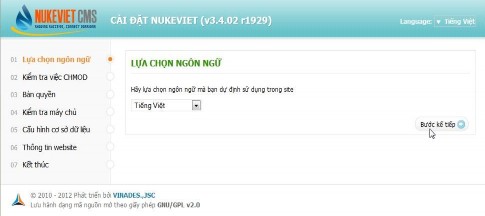 Hinh 2 5 Giao diệ ệ n cài đ đ ặ ặ t tiế ế ng Việ ệ t sau khi lự ự a chọ 4