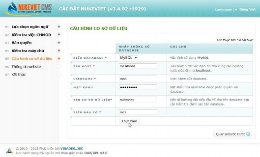 Hinh 2 9 Cấ ấ u hình cơ ơ sở ở dữ ữ liệ ệ u Chúng ta phải điền đầy 8