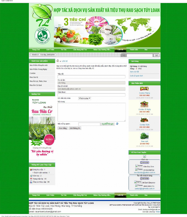 Hình 3 13 Giao diệ ệ n trang liên hệ ệ 3 3 2 6 Trang thành viên Tại trang này cho 6